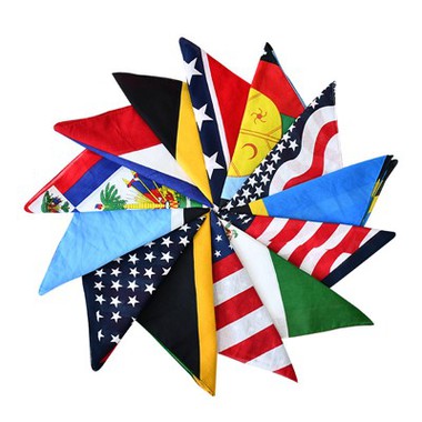 Bandana Persegi Penuh Warna Katun 24''x24".